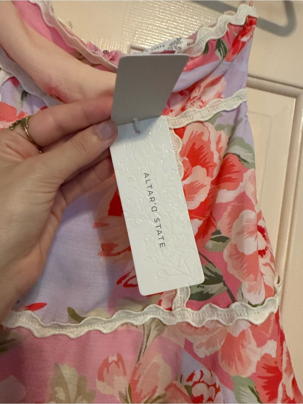 Altar'd State Pink Floral Strapless Romper - Picture 5 of 6